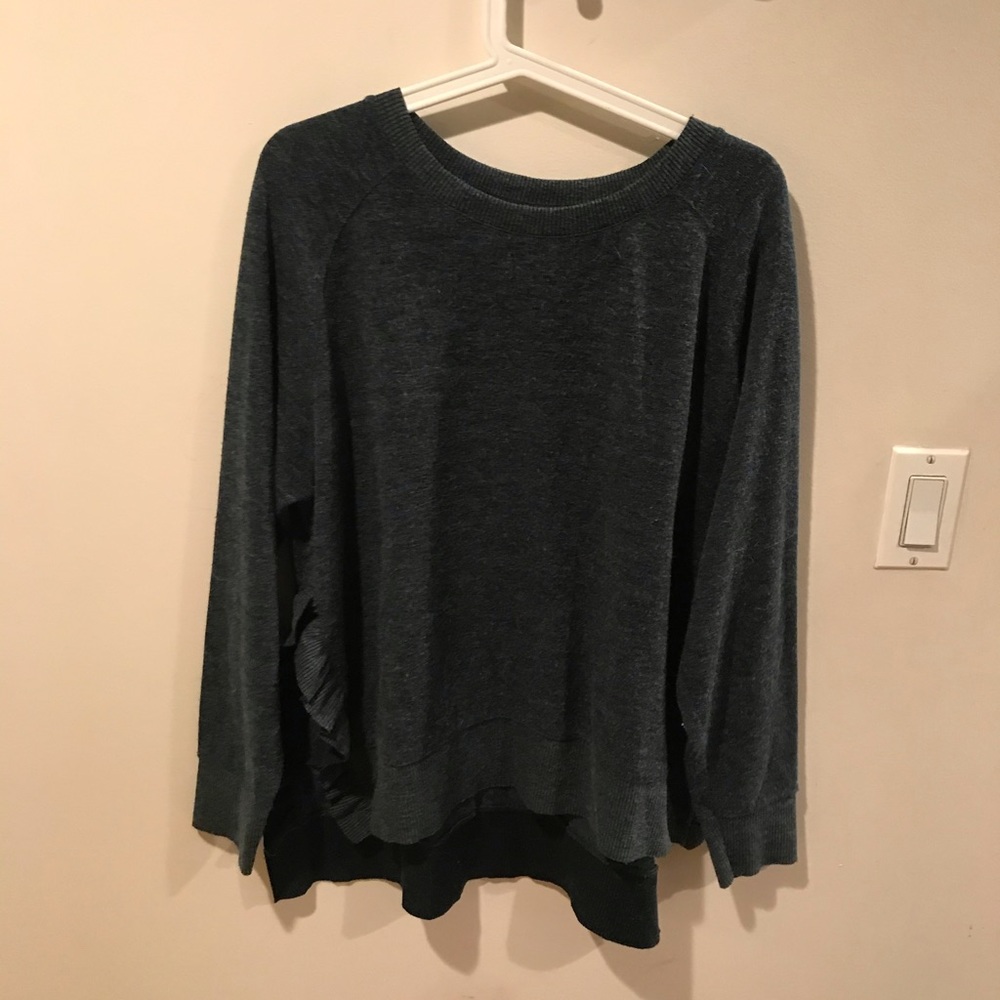 Green Ruffle Sweater